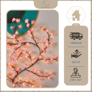 Đèn LED Hoa Treo Tường Trang Trí Nội Thất, Thiết Kế Cành Cây Nghệ Thuật – MANDORA DECOR