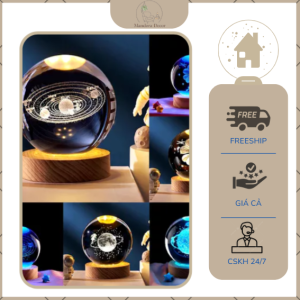 Đèn ngủ 3D pha lê phát sáng – Trang trí sáng tạo cho mọi không gian – MANDORA DECOR