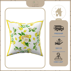 Gối tựa hoa hồng Lemon 45x45cm - TVT275