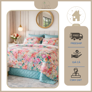 Ga Chun - Bộ Ga Gối Và Vỏ Chăn Hoa Hồng Garden of Mandora - TVT123