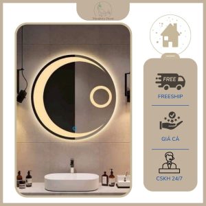Gương treo tường [Mandora Decor] Gương nhà trang điểm , gương nhà tắm , led cảm ứng hiện đại