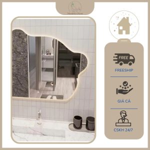 [TẶNG PHỤ KIỆN LẮP ĐẶT]Gương Hình Đầu Gấu Cute Decor Phòng, Bàn Trang Điểm KT-50x60