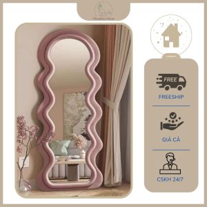 Gương sóng bọc nỉ soi toàn thân, nỉ Hàn nhập khẩu