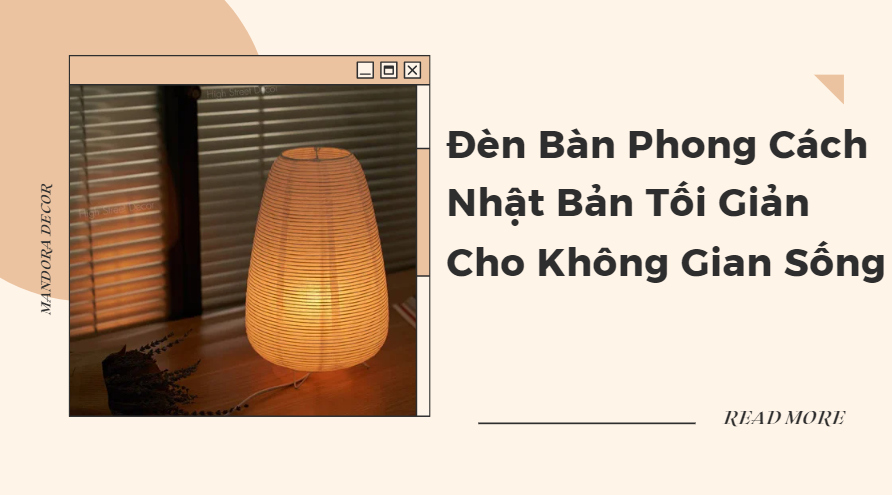 đèn bàn phong cách nhật bản