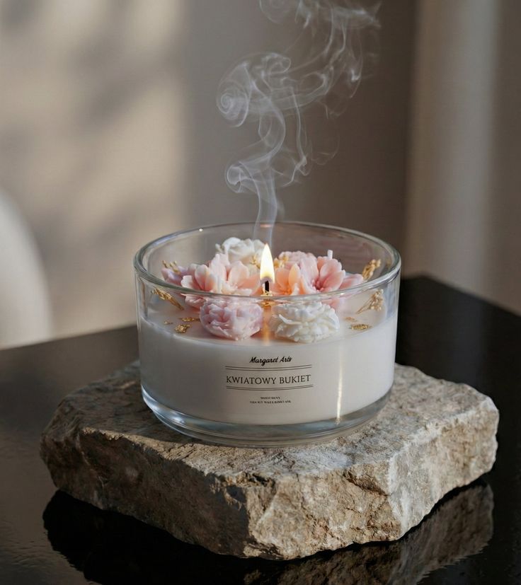 Nến Thơm Hoa Hồng Peony Mesmeric Handmade Kèm Hộp Đựng Làm Quà Tặng Bạn Gái, Mẹ, Cô Giáo - Ảnh 4