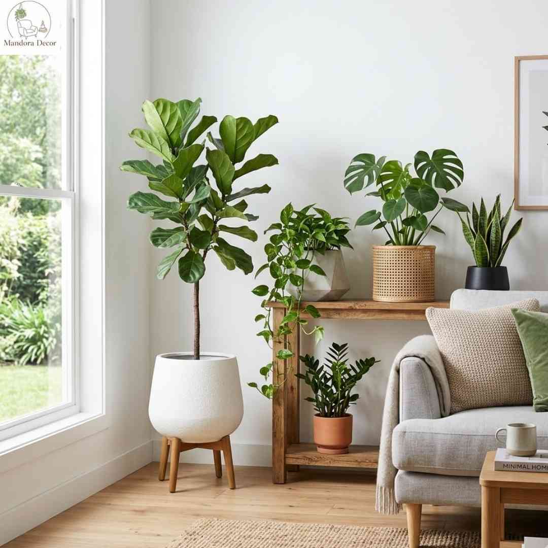Chậu cây decor trong nhà bố trí khoa học