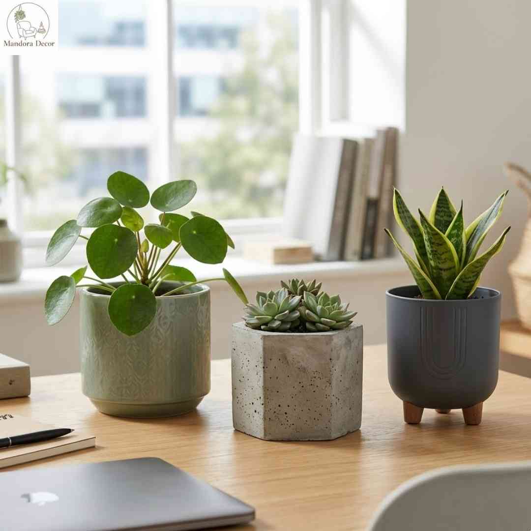 Chậu cây decor bàn làm việc nhiều kiểu dáng